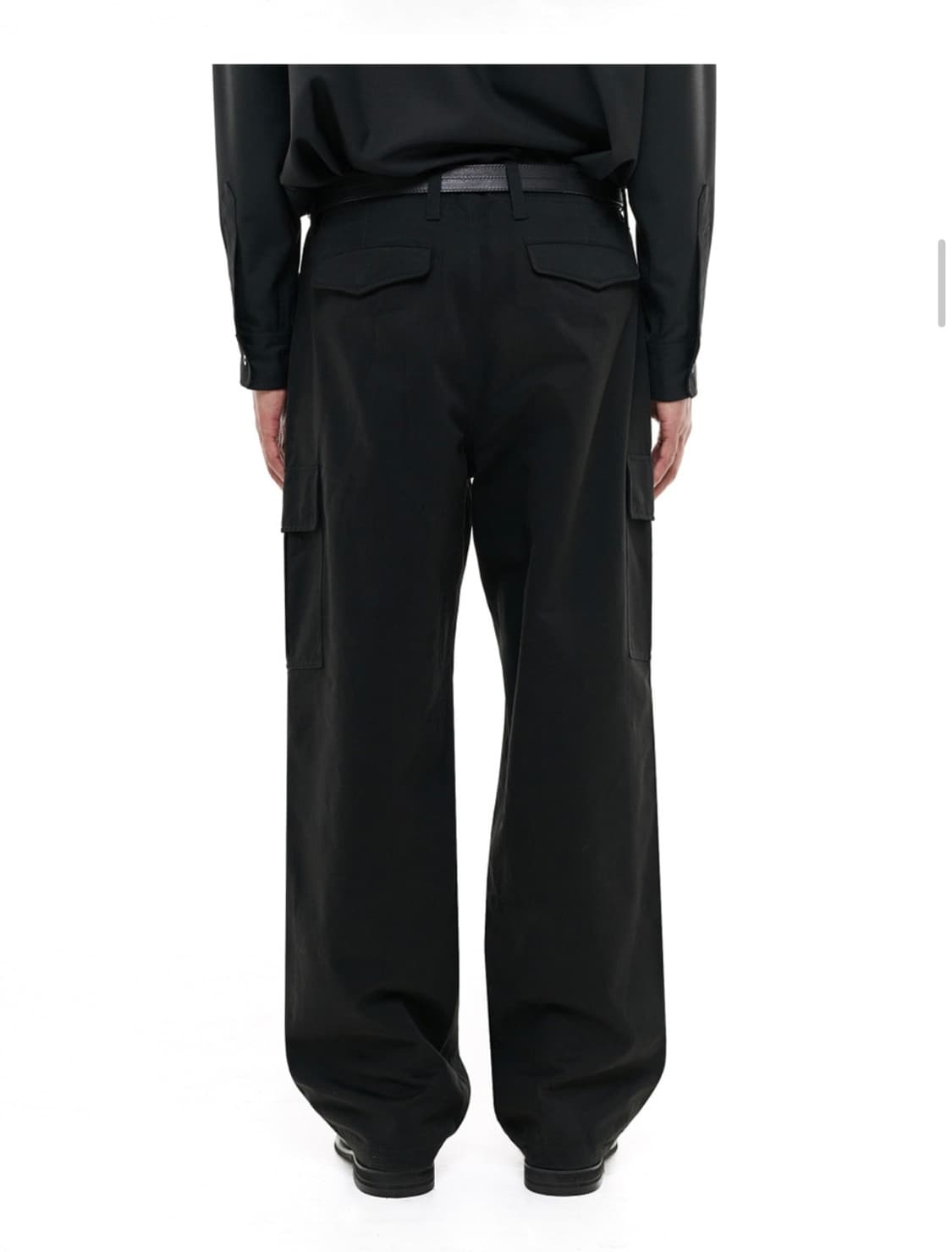 [비슬로우X데릭]COTTON TWILL CARGO PANTS BLACK 상품이미지3