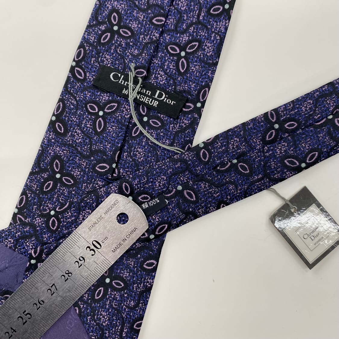 택달린 미사용품 크리스찬 디올(Dior) 명품 정품넥타이 8.4cm 상품이미지5