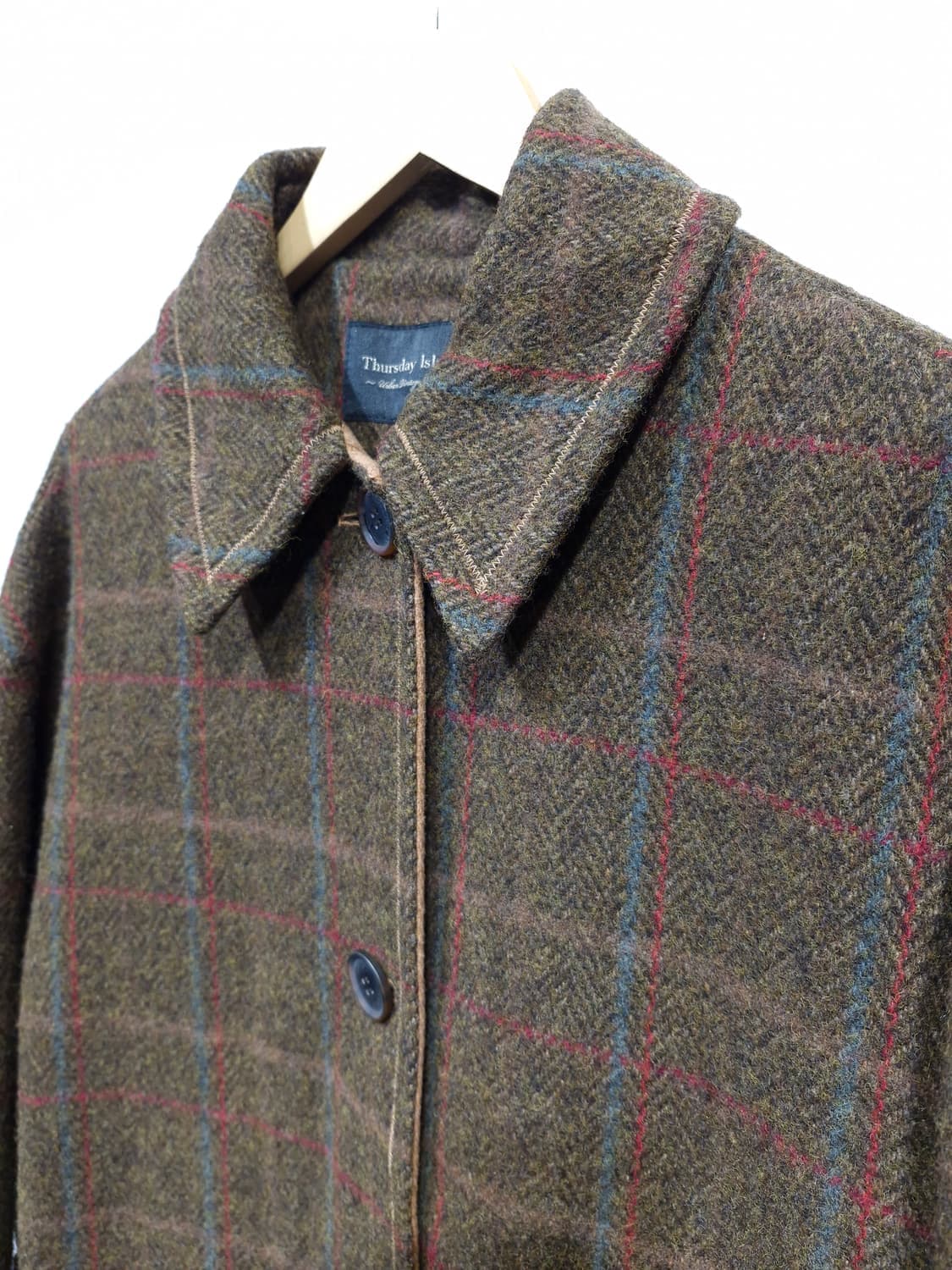 [S]썰스데이아일랜드 체크 맥코트 상품이미지6