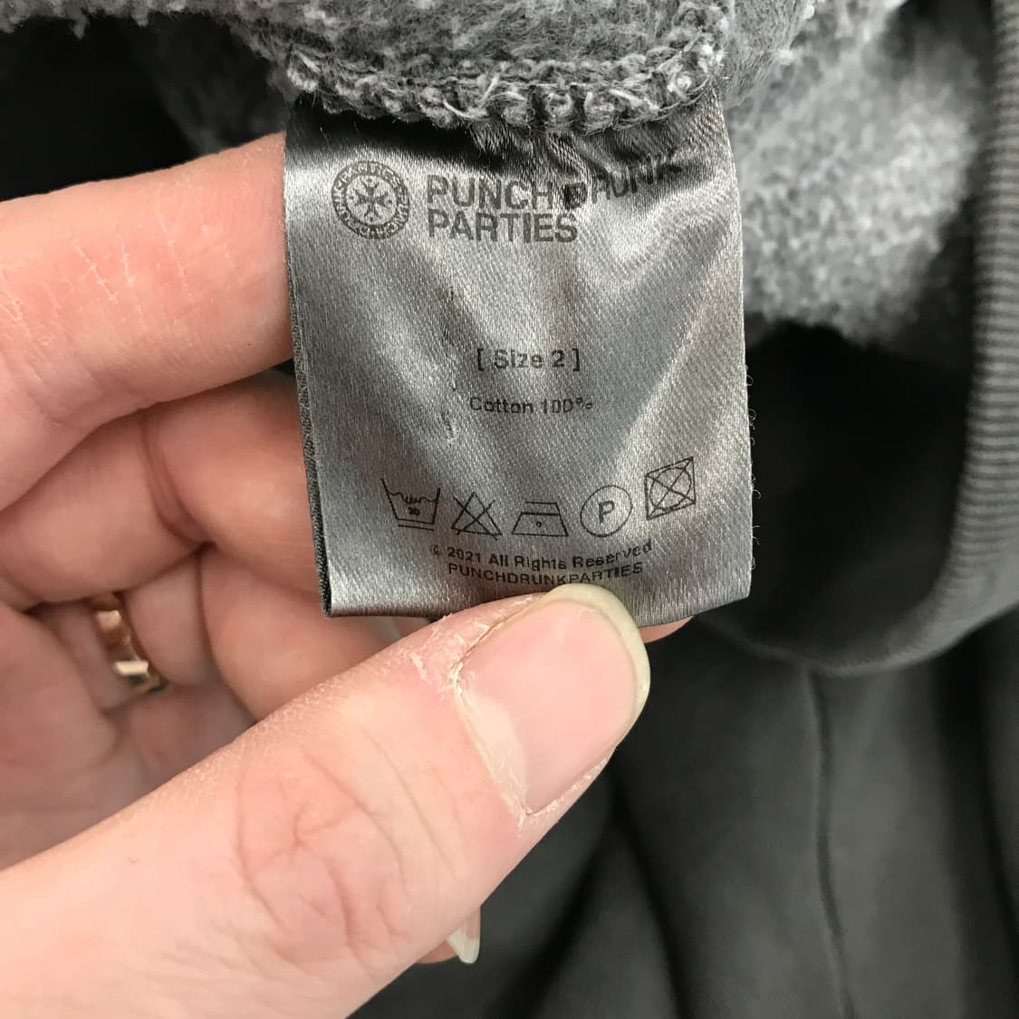 펀치드렁크파티즈 피그먼트 후드 [2사이즈] 상품이미지5