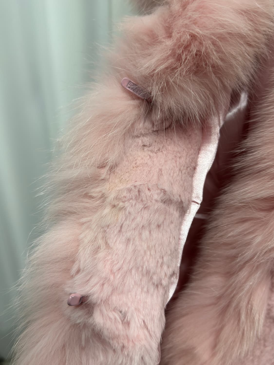 etoile selection pink rabbit fur jacket 상품이미지8