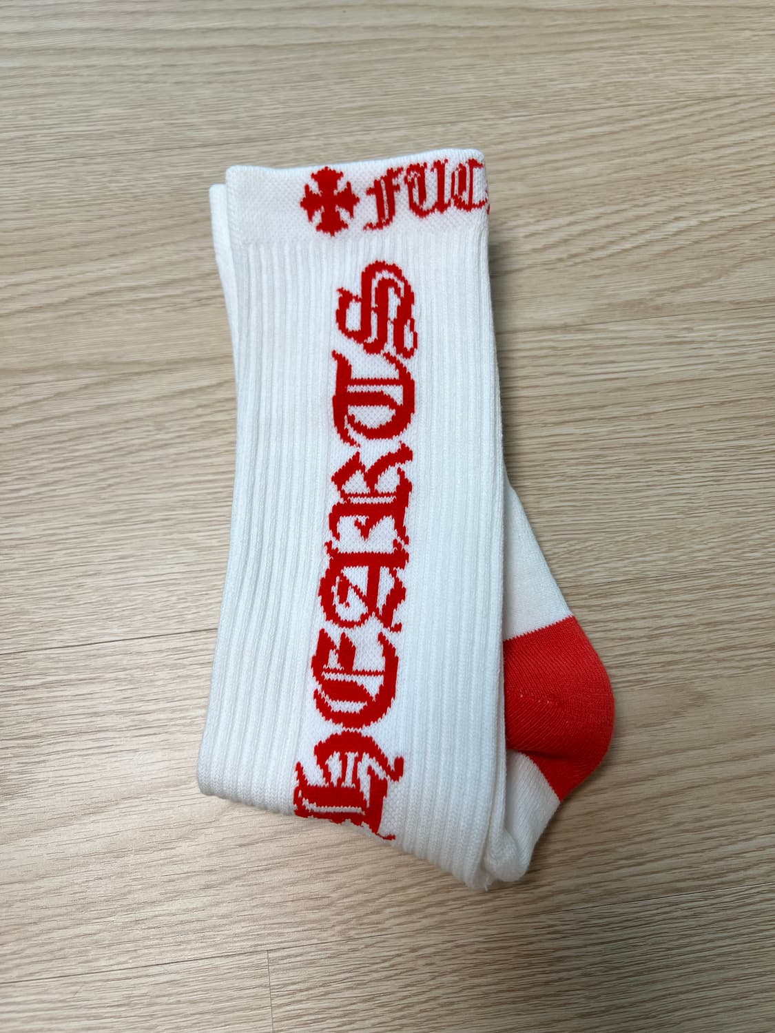 크롬하츠 ch 로고 양말 레드 상품이미지2