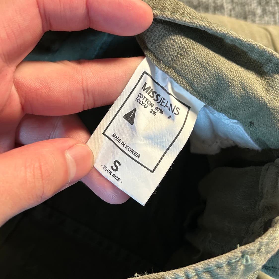 Miss,jeans 빈티지 카키 카고 팬츠 상품이미지6