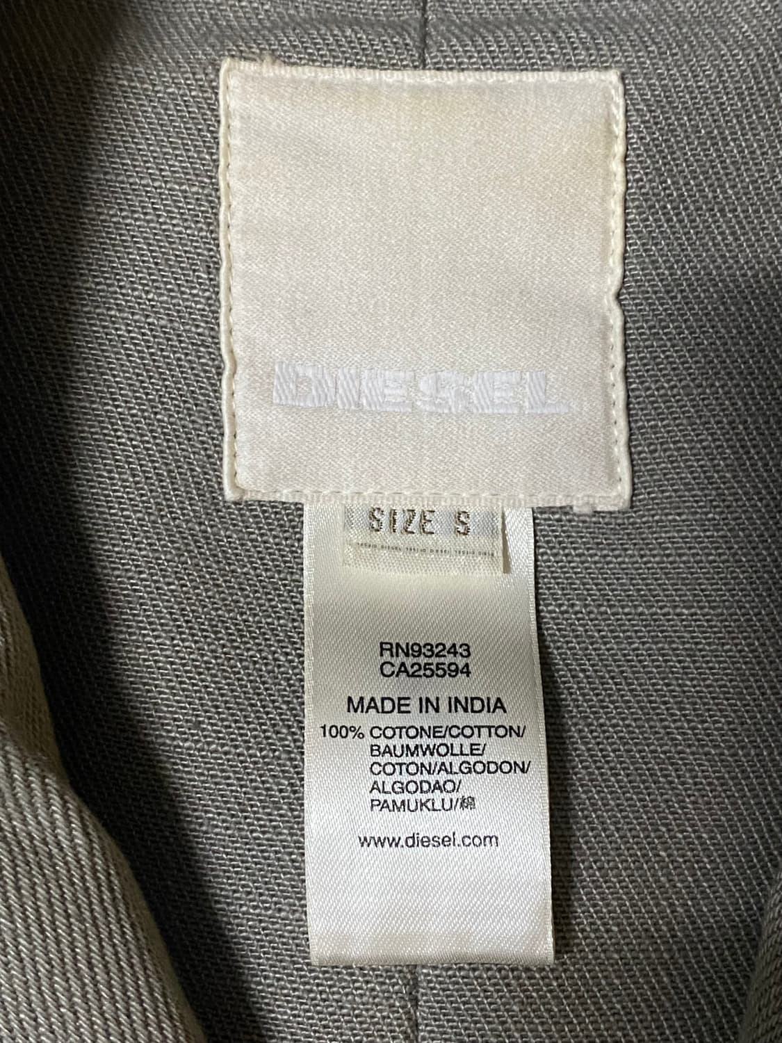 DIESEL 디젤 빈티지 밀리터리 트렌치 코트 S 상품이미지3