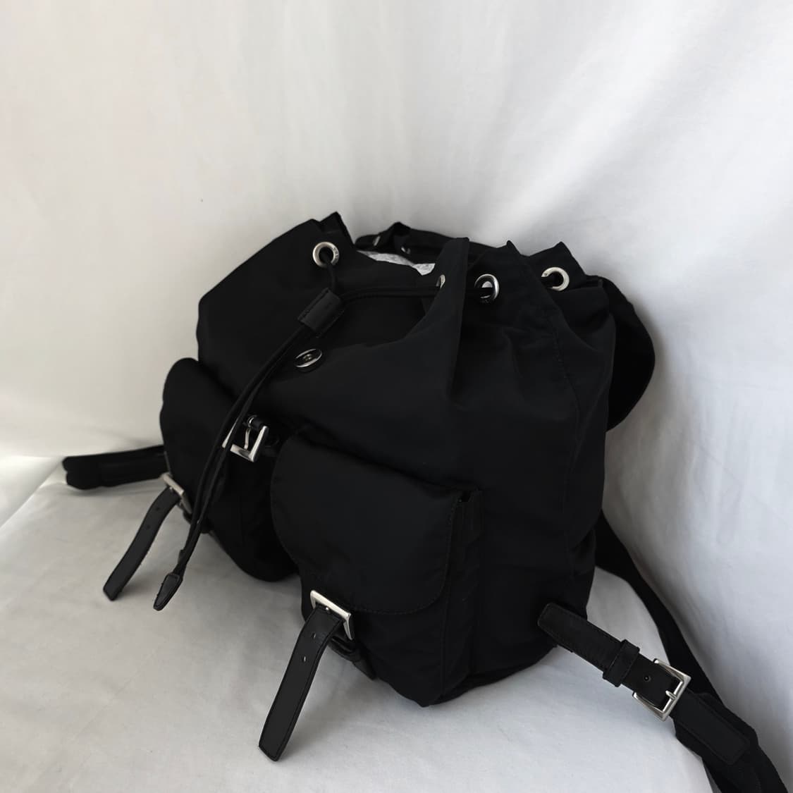 [정품 PRADA] 프라다 투포켓 나일론 빈티지백팩 라지 상품이미지5