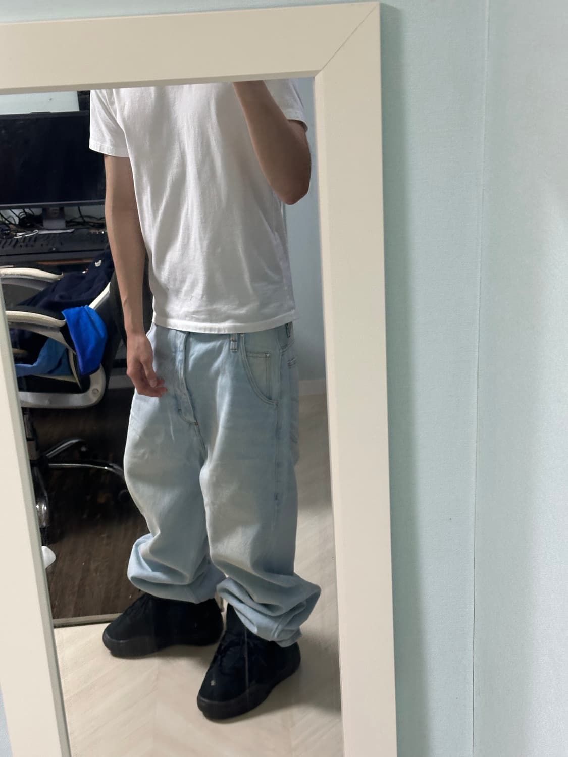 아미 배기핏 데님 빈티지 그레이(32, 새상품) 상품이미지4