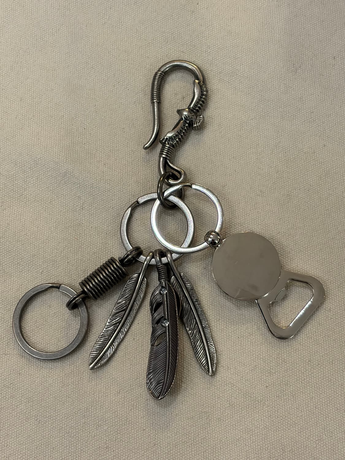 빈티지 터키석 페더 키링 상품이미지3