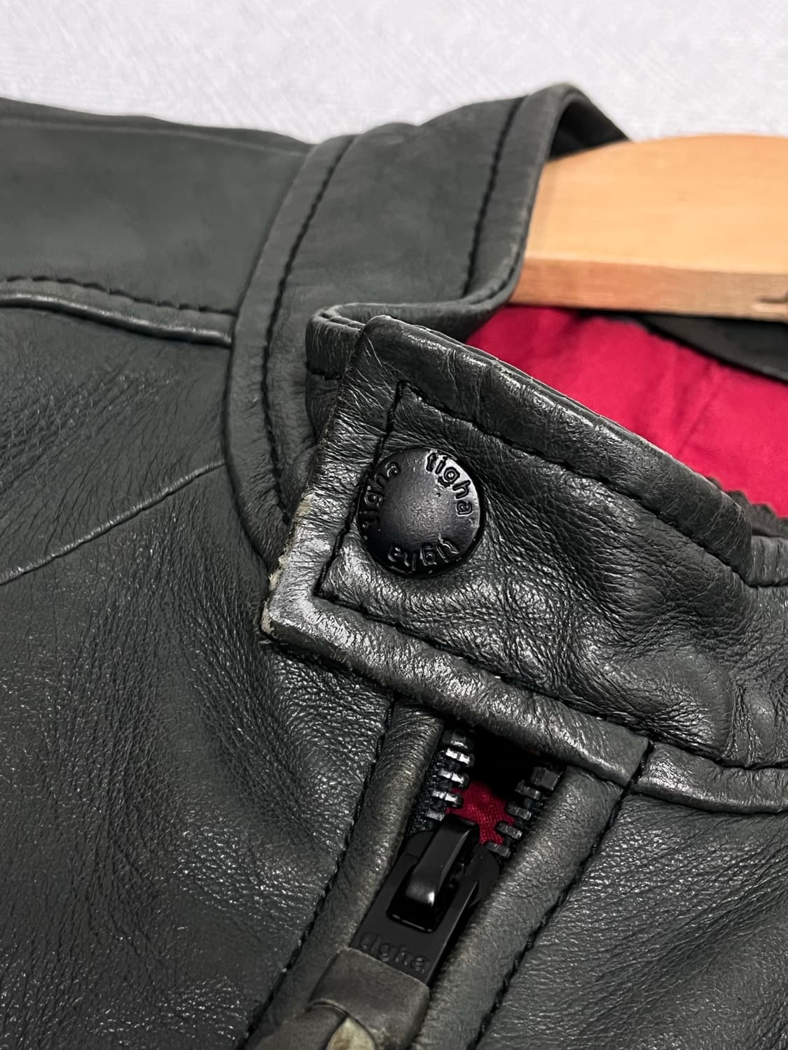 Vintage 티하 Tigha 양가죽 라이더 자켓 S 90-95 상품이미지7