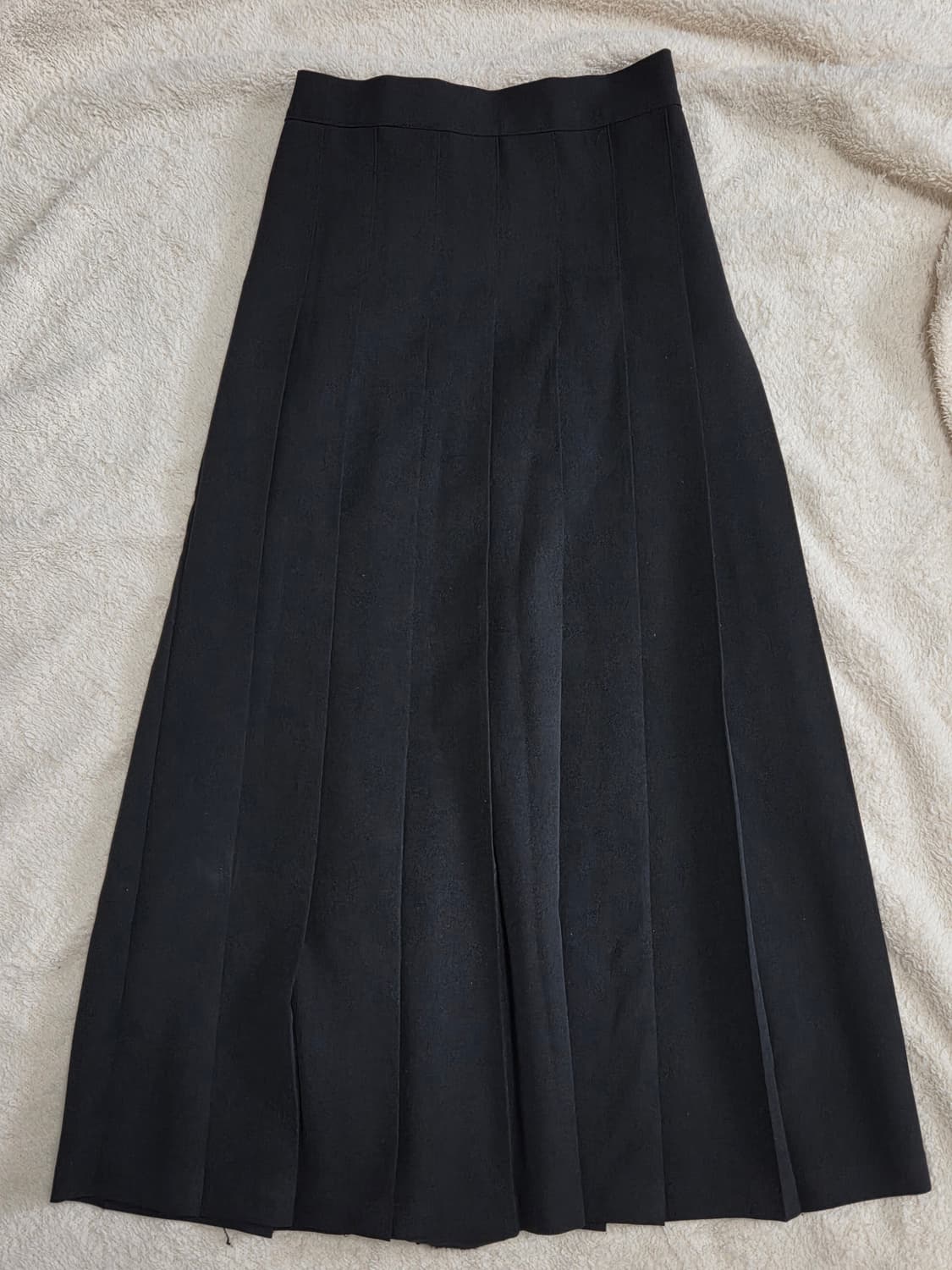 블랙 롱 플리츠 스커트 상품이미지2