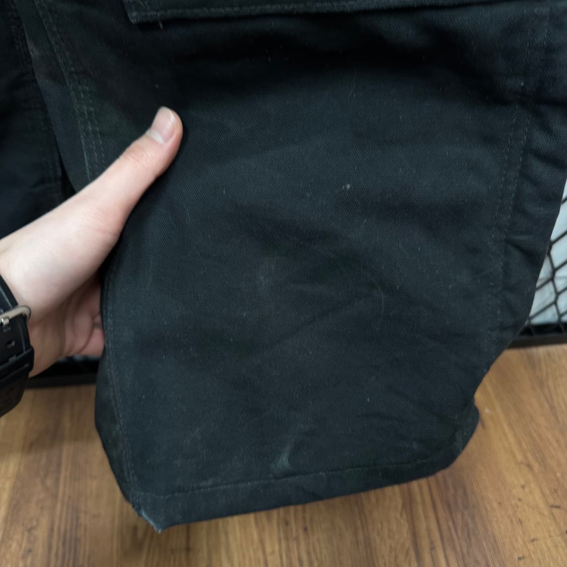 칼하트 오리지널 워크웨어 오버롤 멜빵 더블니 포인트 블랙 상품이미지8