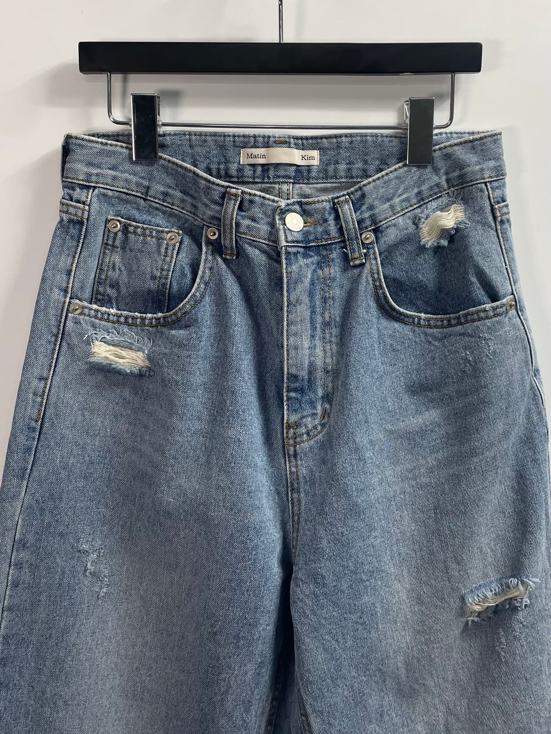 마땡킴 우먼스 와이드 연청 데님팬츠  (onp.43)   상품이미지3