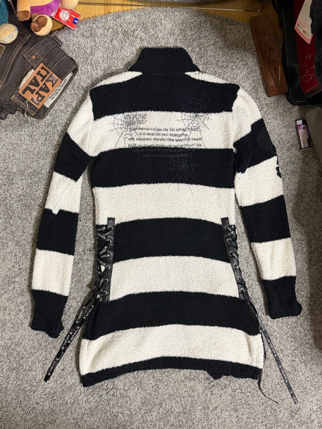 Mad Punks 매드펑크 패치 아일렛 집업 원피스 상품이미지2