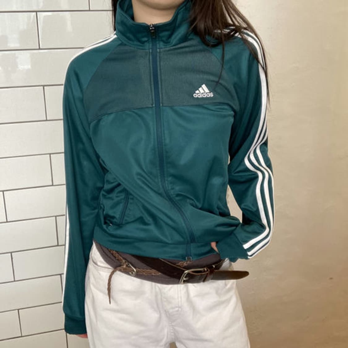 아디다스(Adidas) 블루이시 그린 트랙탑 져지 집업 상품이미지8