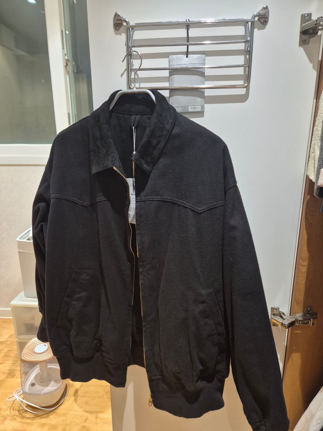 코모리 26ss 블랙드릴 집업 블루종 (2) 상품이미지2