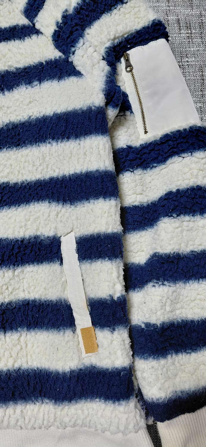 일본 ROXY 스트라이프 플리스 L 상품이미지3