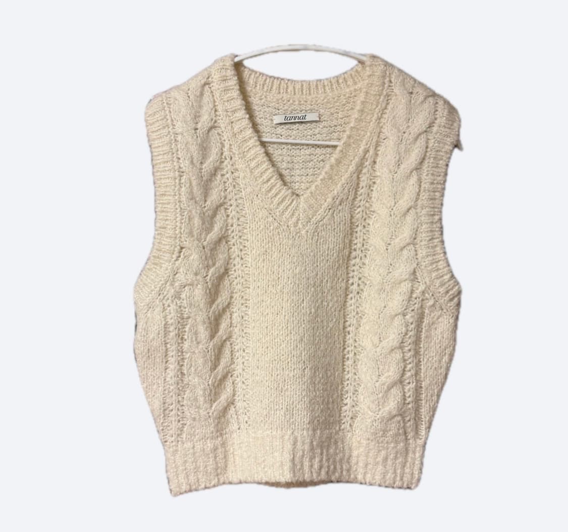 타낫 울 케이블 니트 베스트 knit vest 상품이미지1