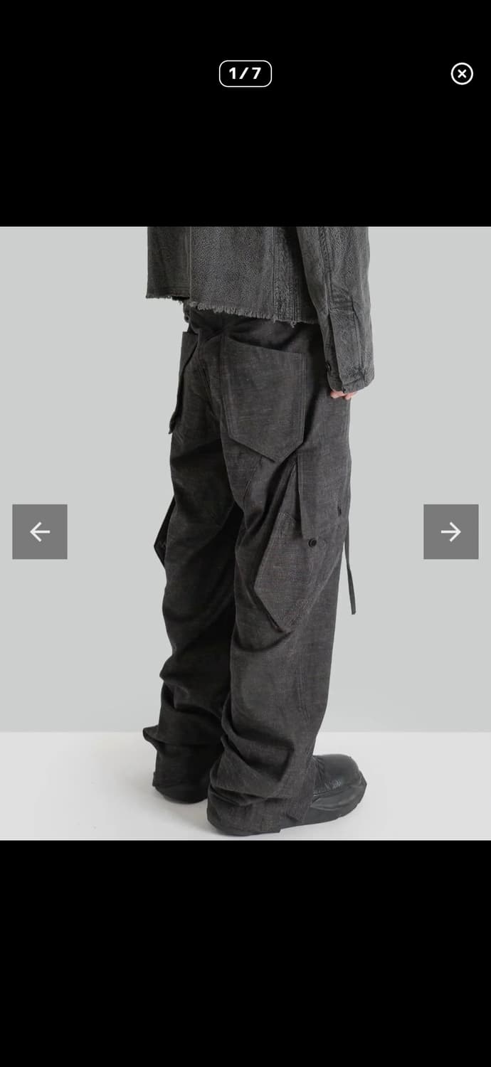blackmerle 카고팬츠 slub grey  s사이즈 상품이미지1
