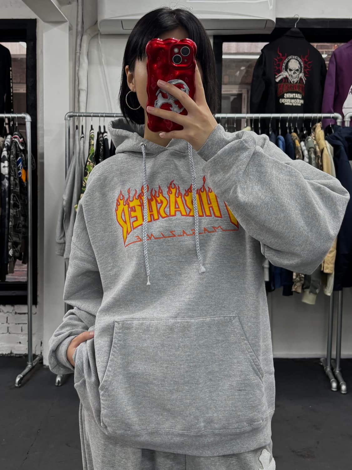 트레셔 플레임 로고 후드티 상품이미지4