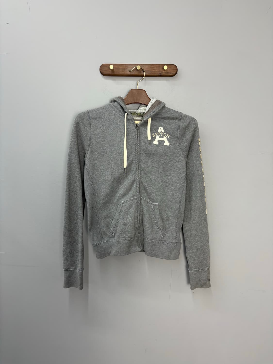 아베크롬비 사이드 패치로고 그레이 후드집업 A2883 상품이미지2