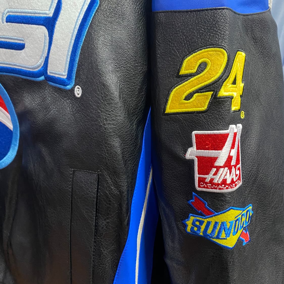 펩시 레이싱 자수패치 블랙 레더자켓 B3699 상품이미지5