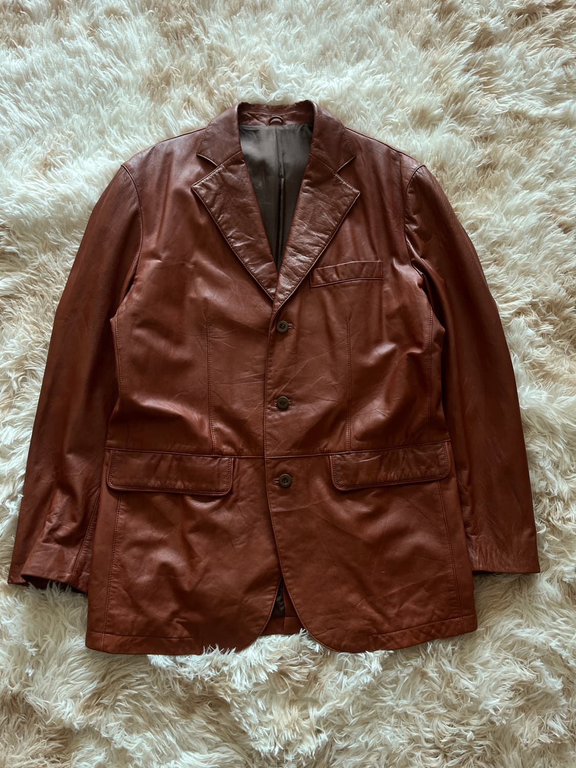 빈티지 가죽 블레이져 상품이미지5