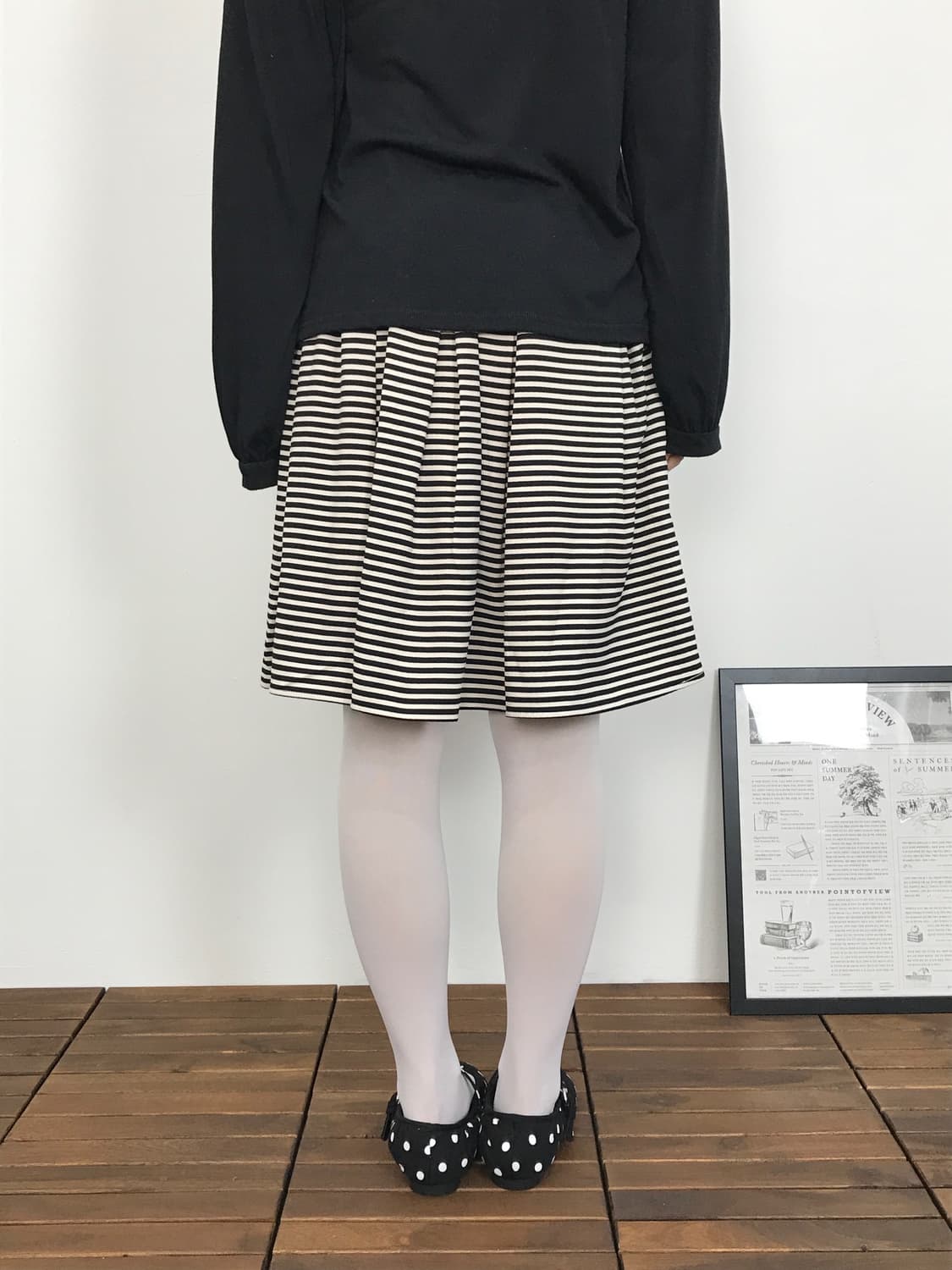 Jpn Poly Striped Mini Skirts 상품이미지2