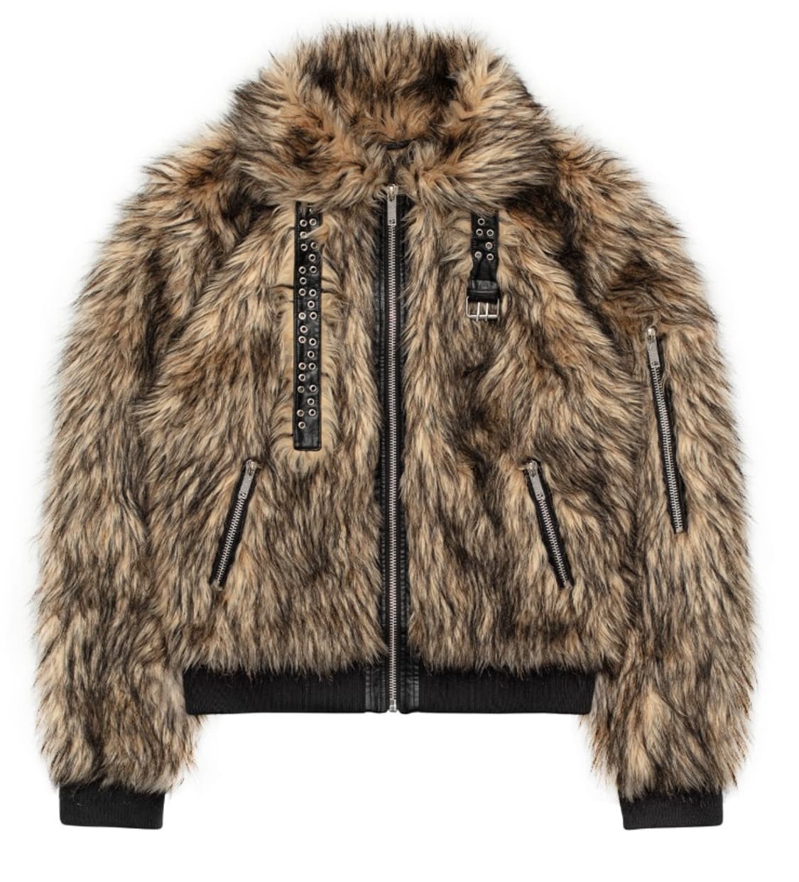 레이서월드와이드 퍼 봄버 자켓 L 새상품 브라운 상품이미지1