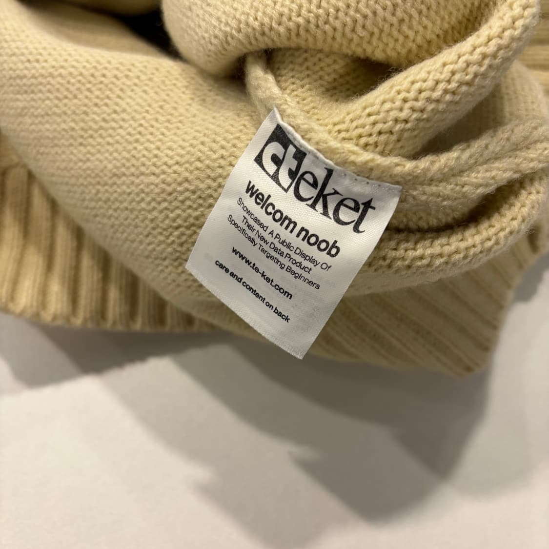 [M] 테켓 나그랑 배색 니트 스웨터 브라운 D292 상품이미지7