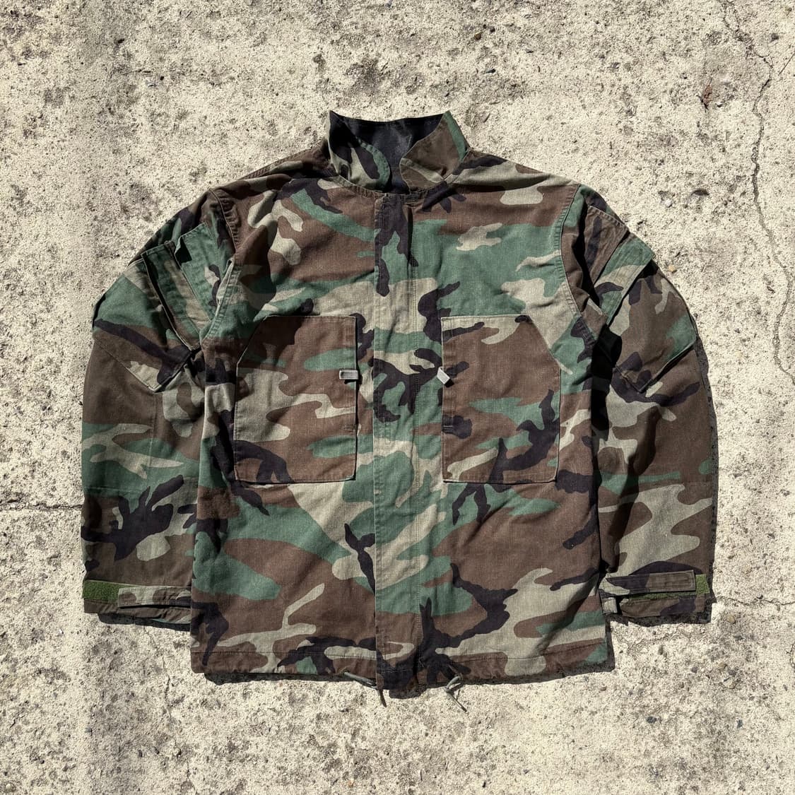 (M) 90s US army 밀리터리 우드랜드 카모 상하의 세트 상품이미지1