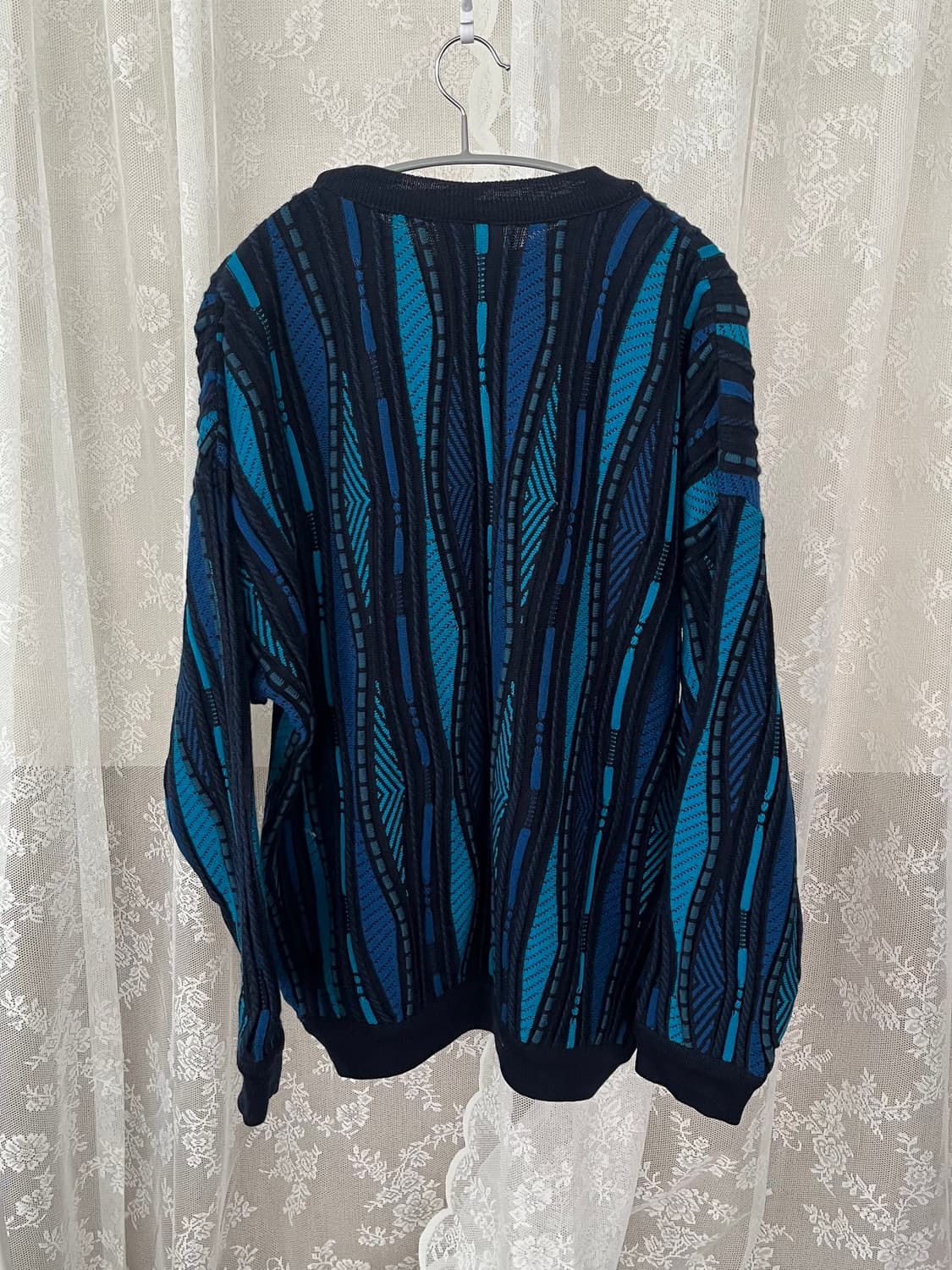 Toorallie 쿠지st 빈티지 케이블 블루 니트 메리노울 상품이미지2