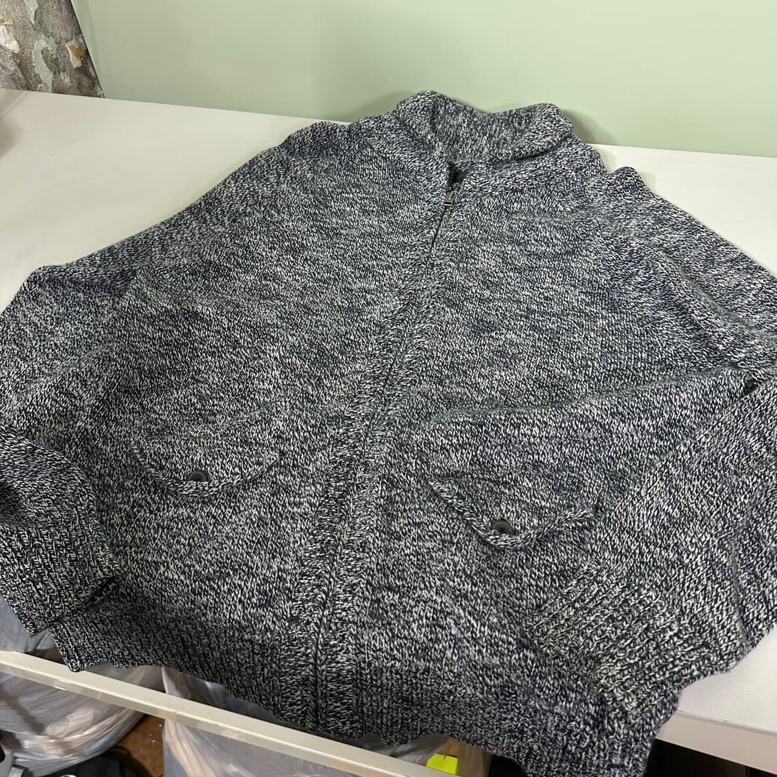 L 제이크루 J.CREW 나염보카시 하찌카라 면니트자켓 상품이미지3