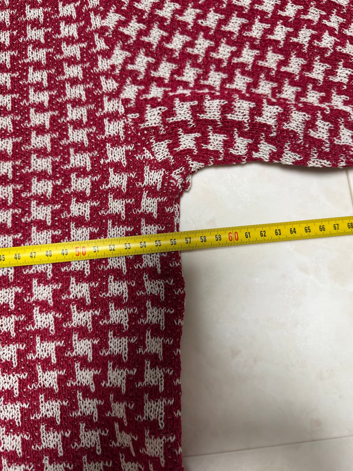 니들스 Polo Sweater - Houndstooth Red L사이즈 상품이미지9