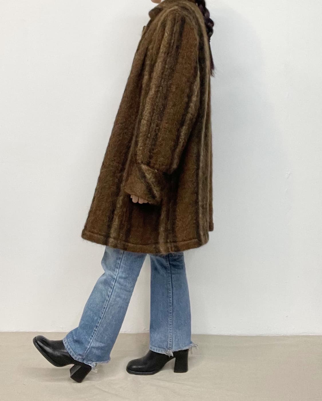 80s 빈티지 모헤어 코트 상품이미지3