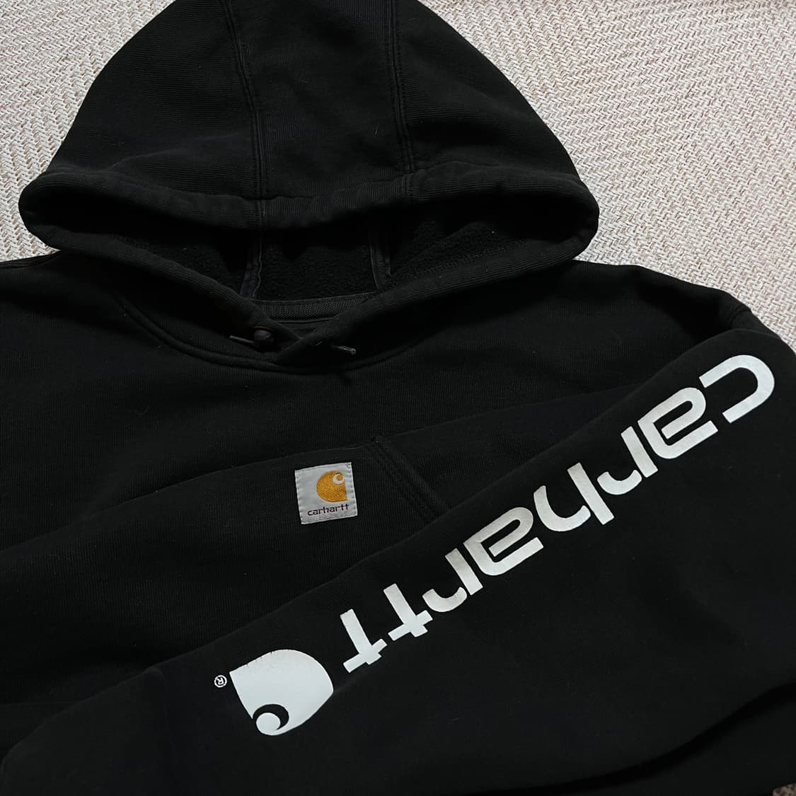 [정품] 칼하트 블랙 기모 후드티 [ 오리지널XL ] 상품이미지4