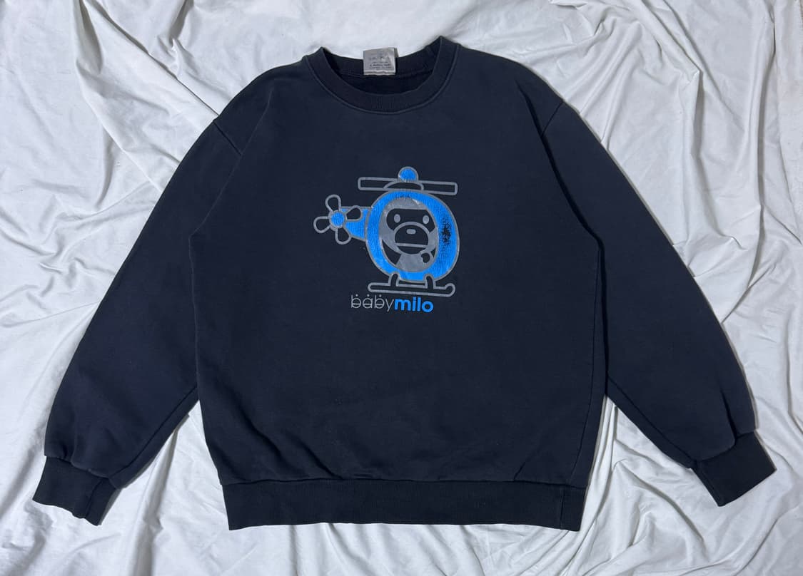 90s 베이프 베이비 마일로 스웨트셔츠 상품이미지1