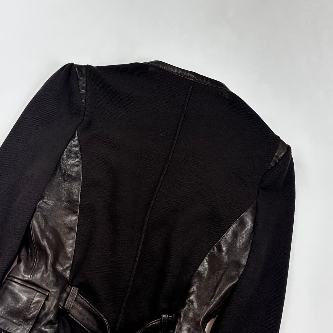 오즈세컨 양가죽 니트 자켓 상품이미지8