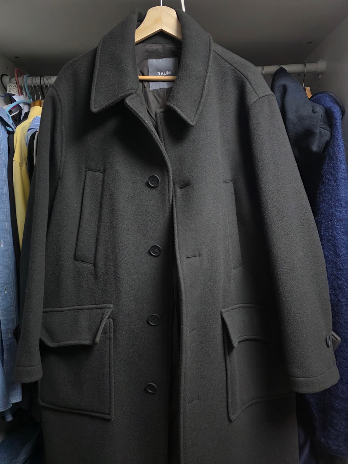 라움 발마칸 코트 딥 브라운 상품이미지1