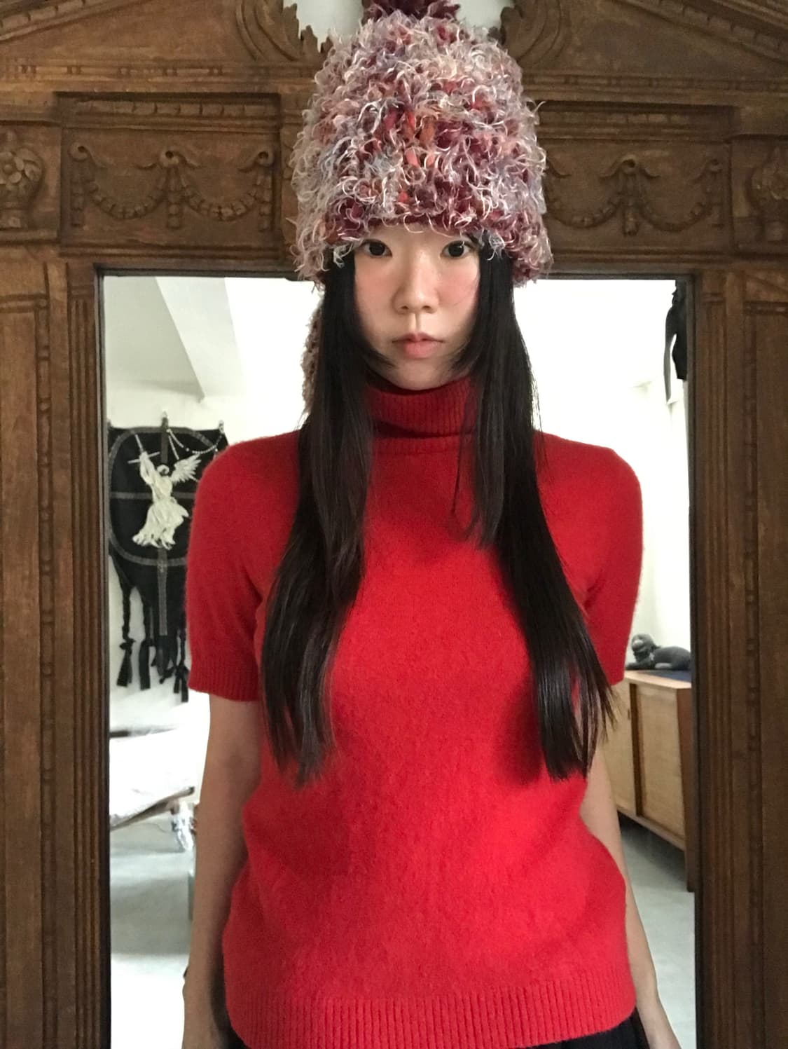 vintage red beanie 상품이미지3