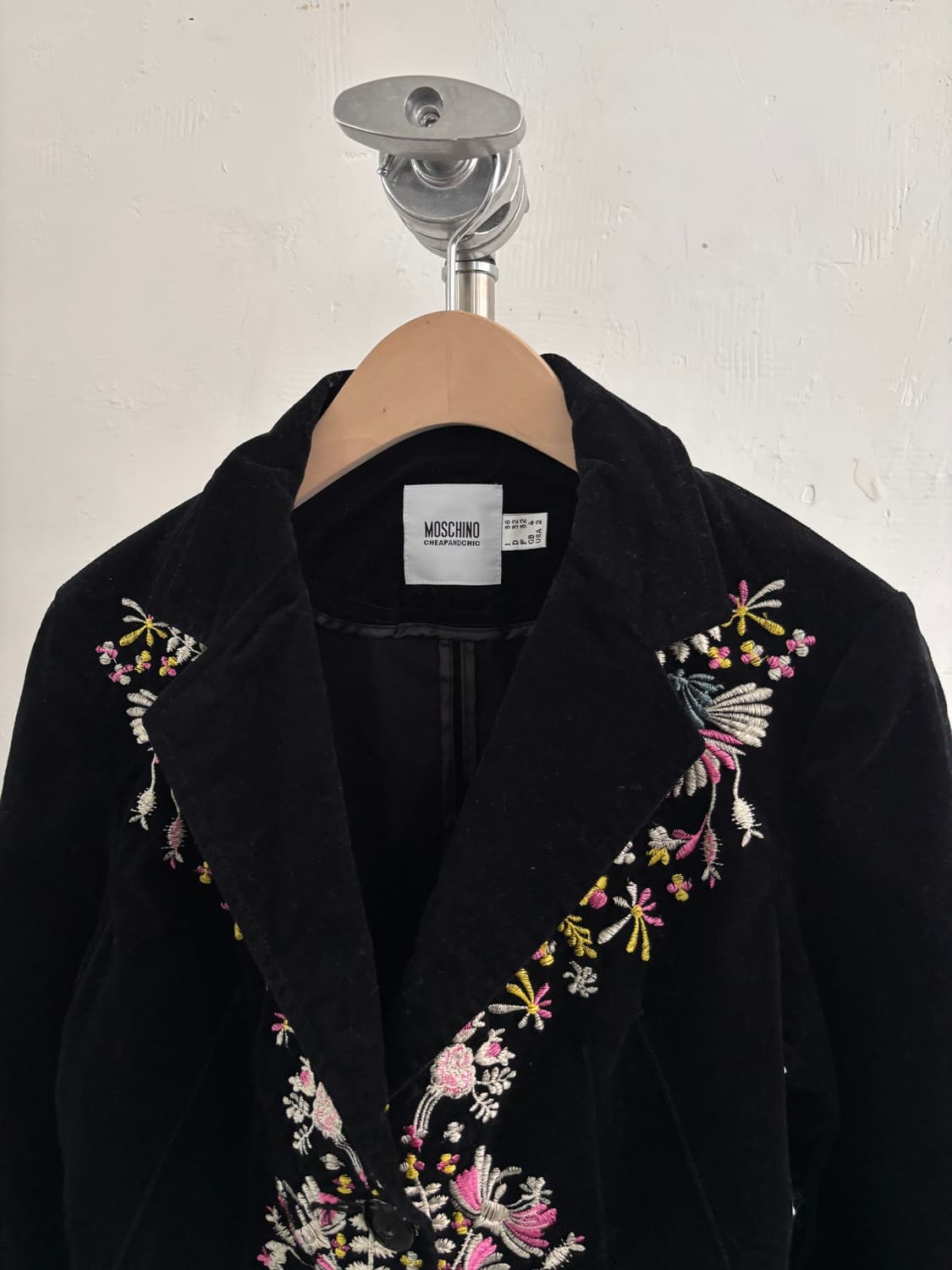 Moschino 모스키노 벨벳 자수 디테일 자켓 상품이미지2