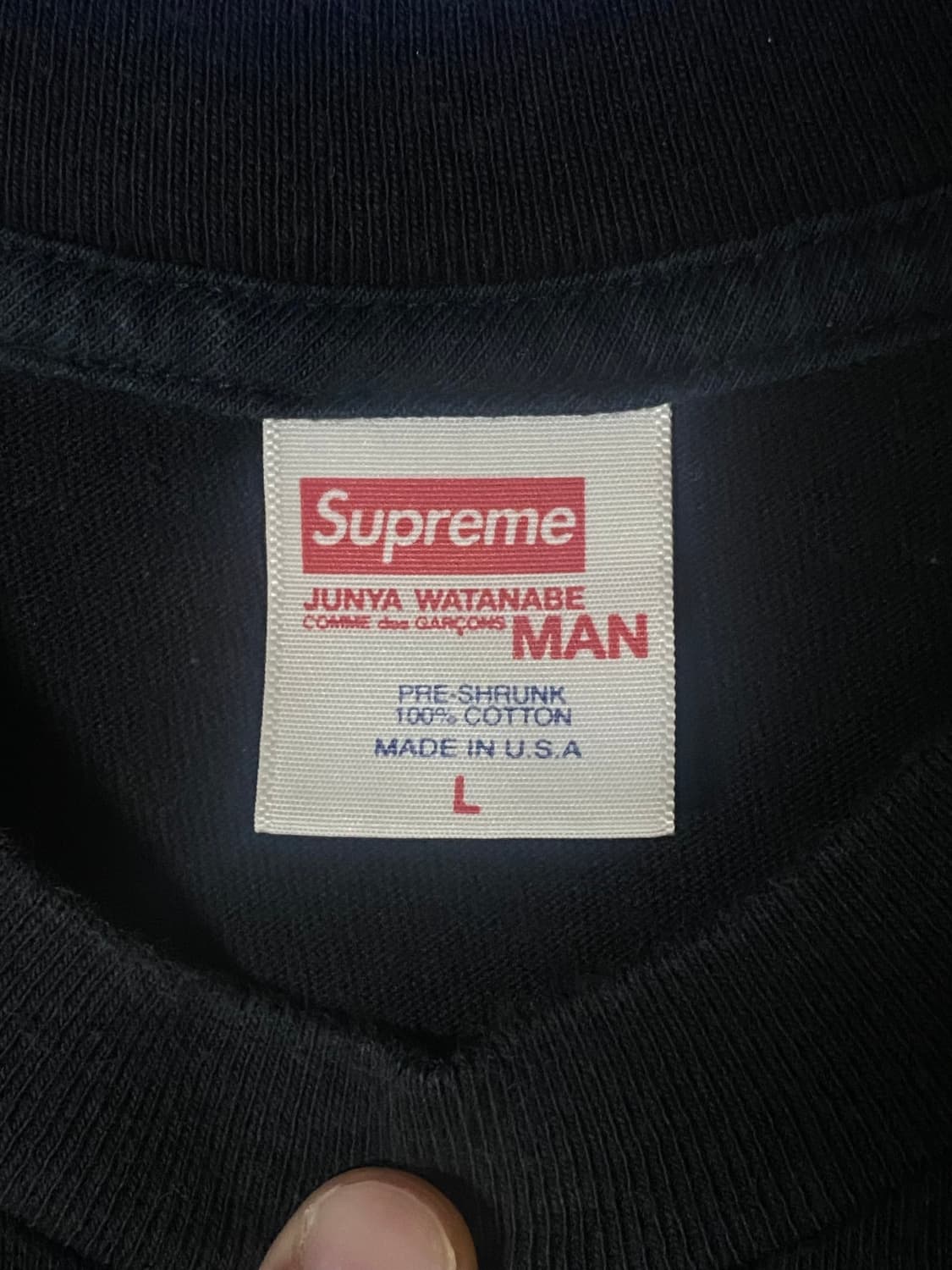슈프림 꼼데가르송 준야와타나베 티셔츠 L 상품이미지4