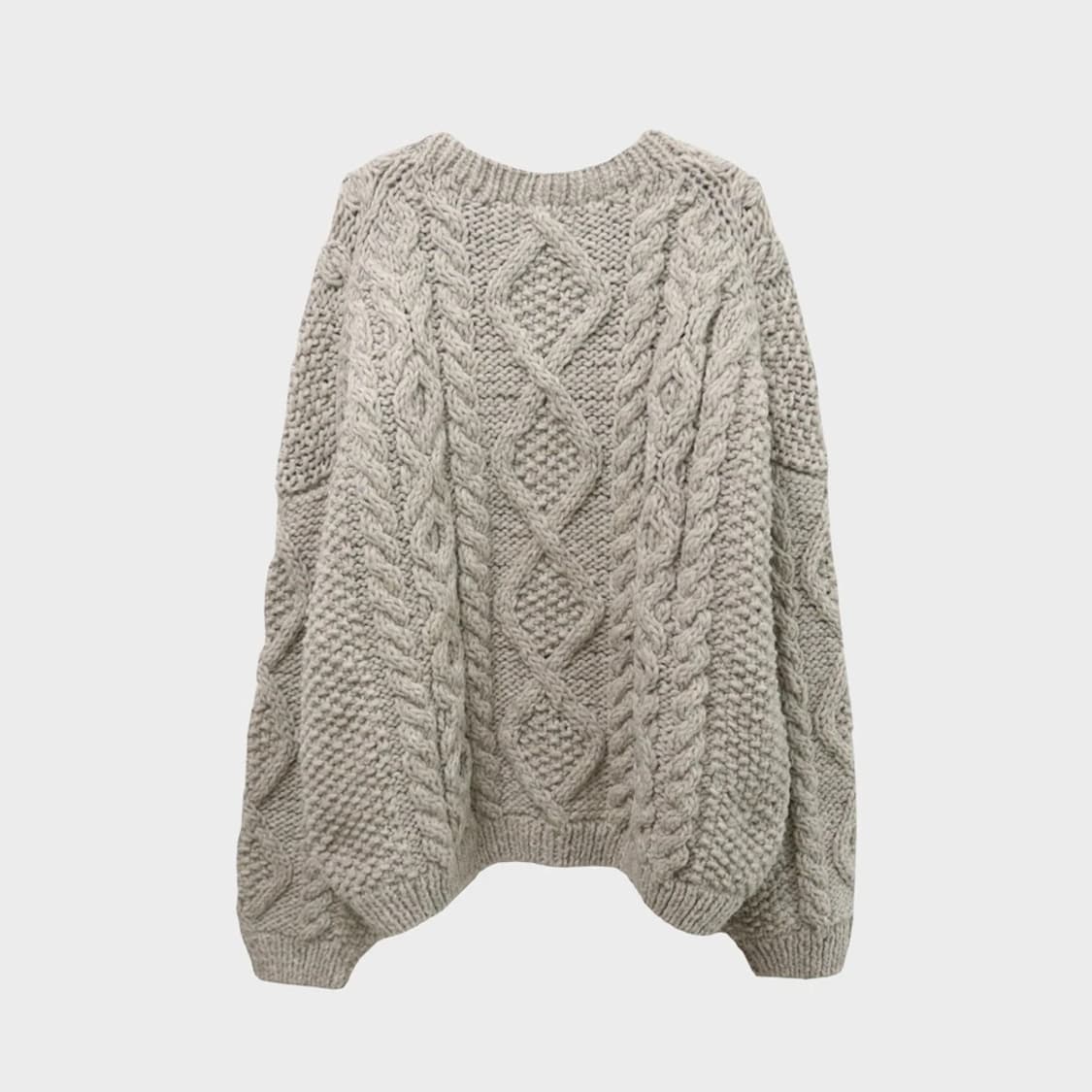 KAGURE RERUVIAN KINT 울 꽈배기 니트 61949 상품이미지2