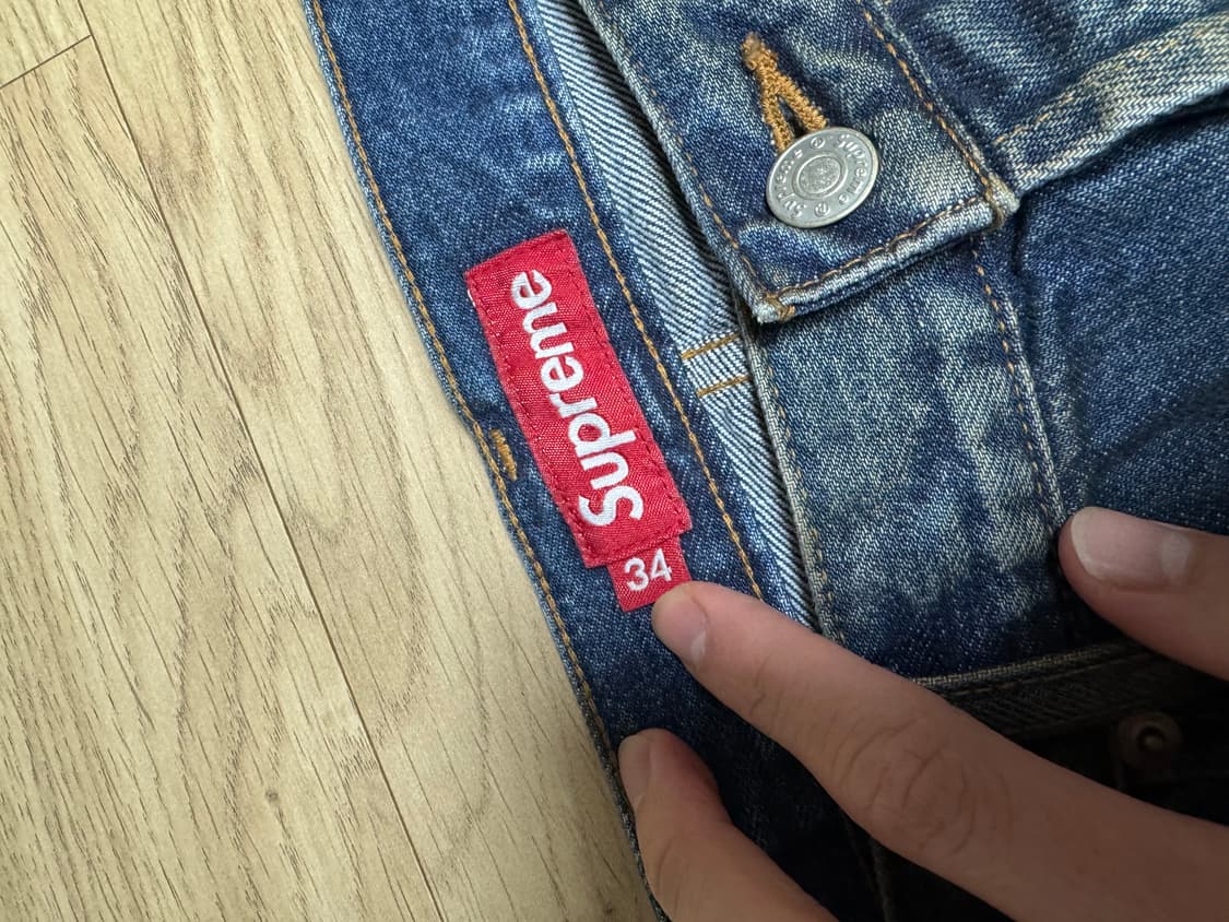 26ss 슈프림 디스트레스드 루즈핏 셀비지 데님 상품이미지3