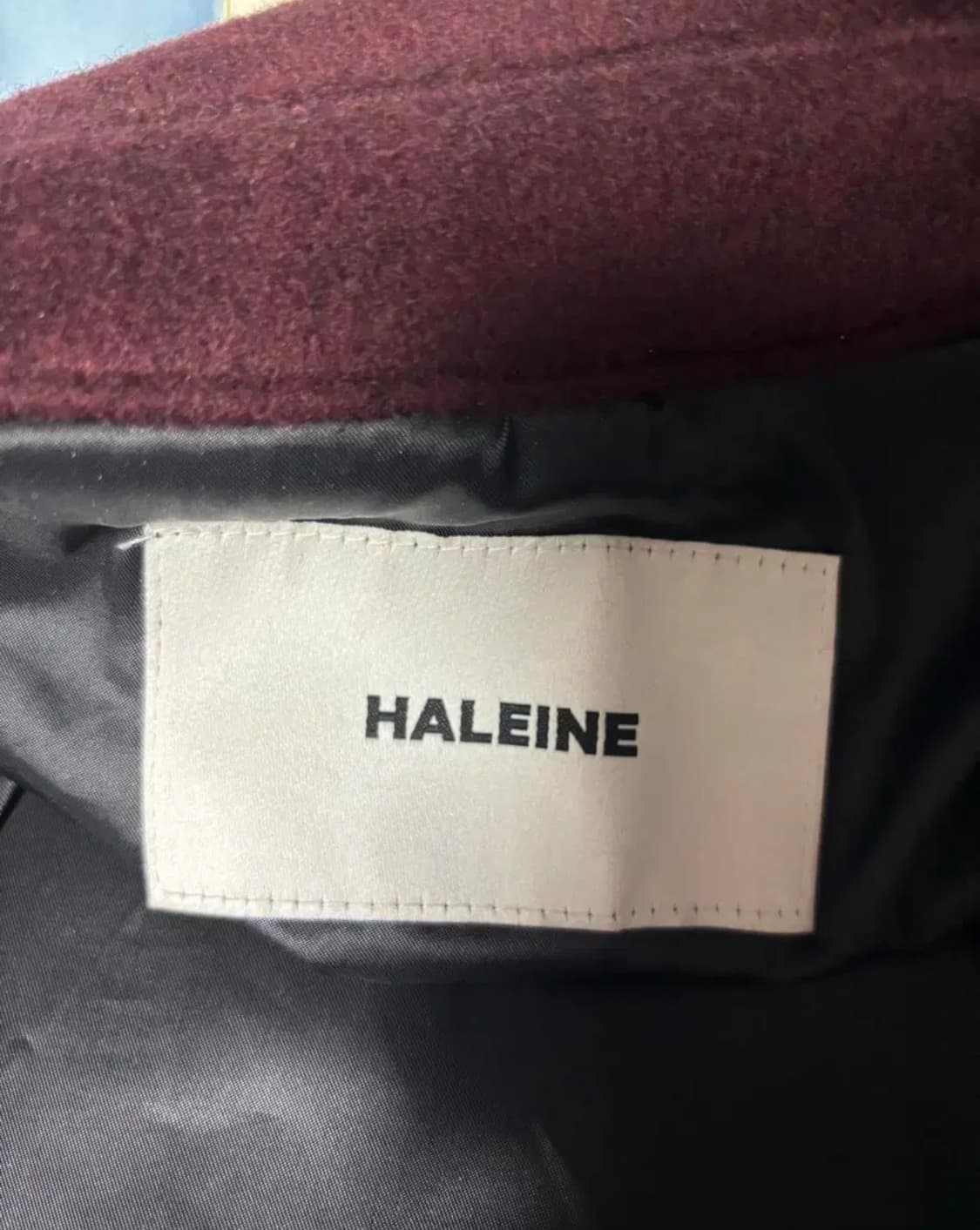 2) 알렌느 3D 울 블루종 자켓 버건디 상품이미지4