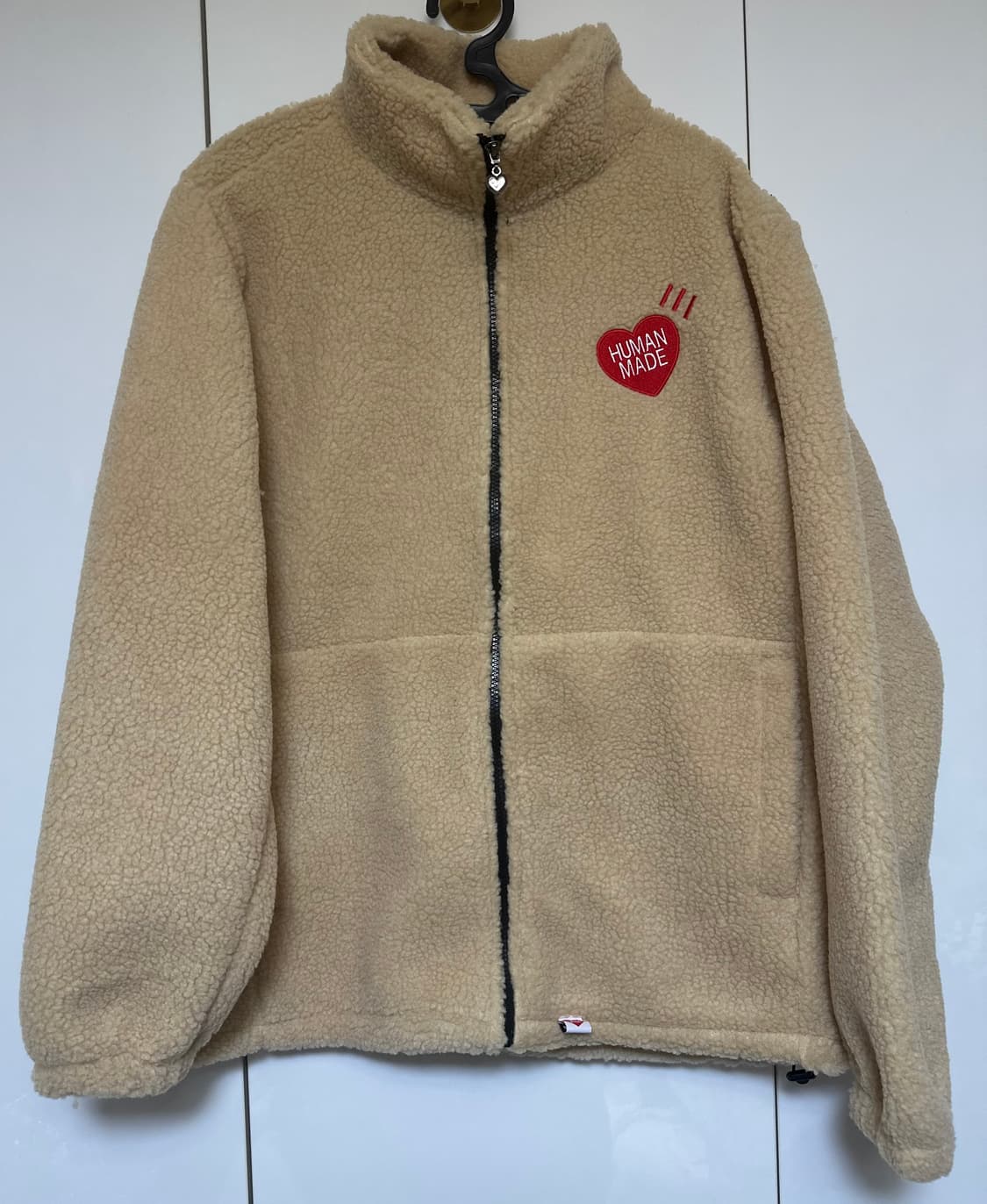 휴먼메이드 뽀글이 플리스 자켓 연베이지 상품이미지1