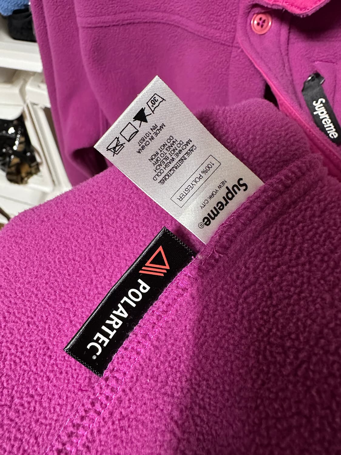 supreme 슈프림 15FW 폴라텍 후리스 셋업 마젠타 상품이미지5
