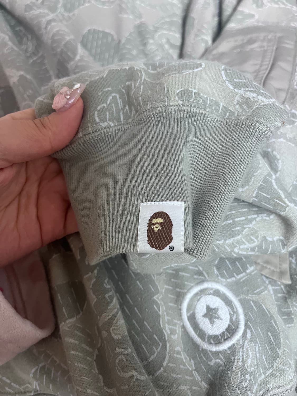 베이프 알파인더스트리 샤크 후드 집업 L 상품이미지3