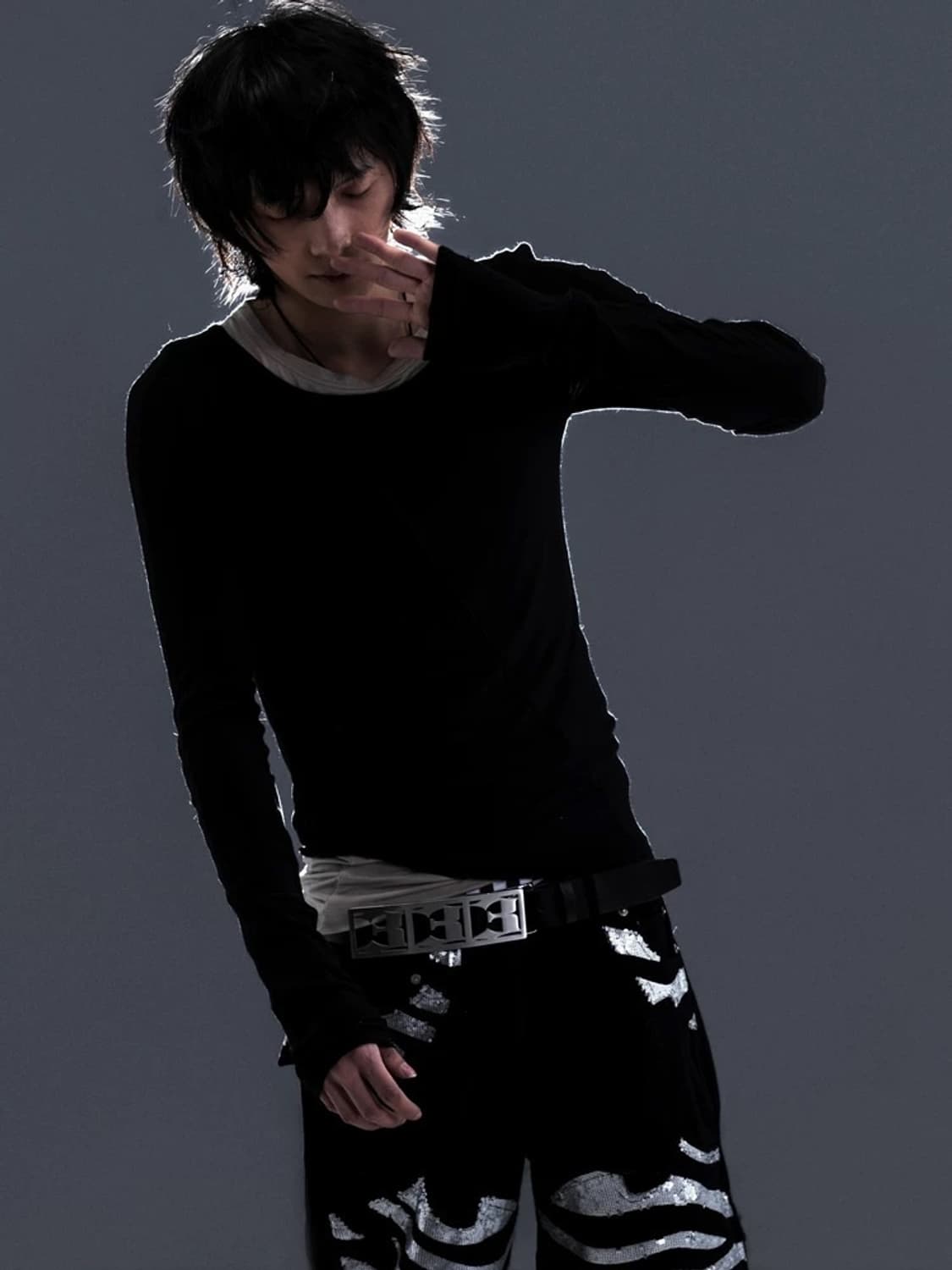 Asymmetric Layered Long Sleeve Top  상품이미지6