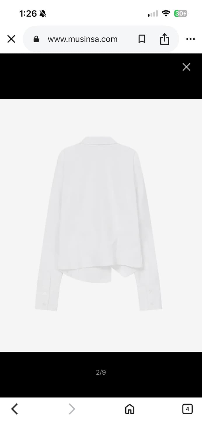 미세키서울 셔츠 Oblique button shirts WHITE 상품이미지4
