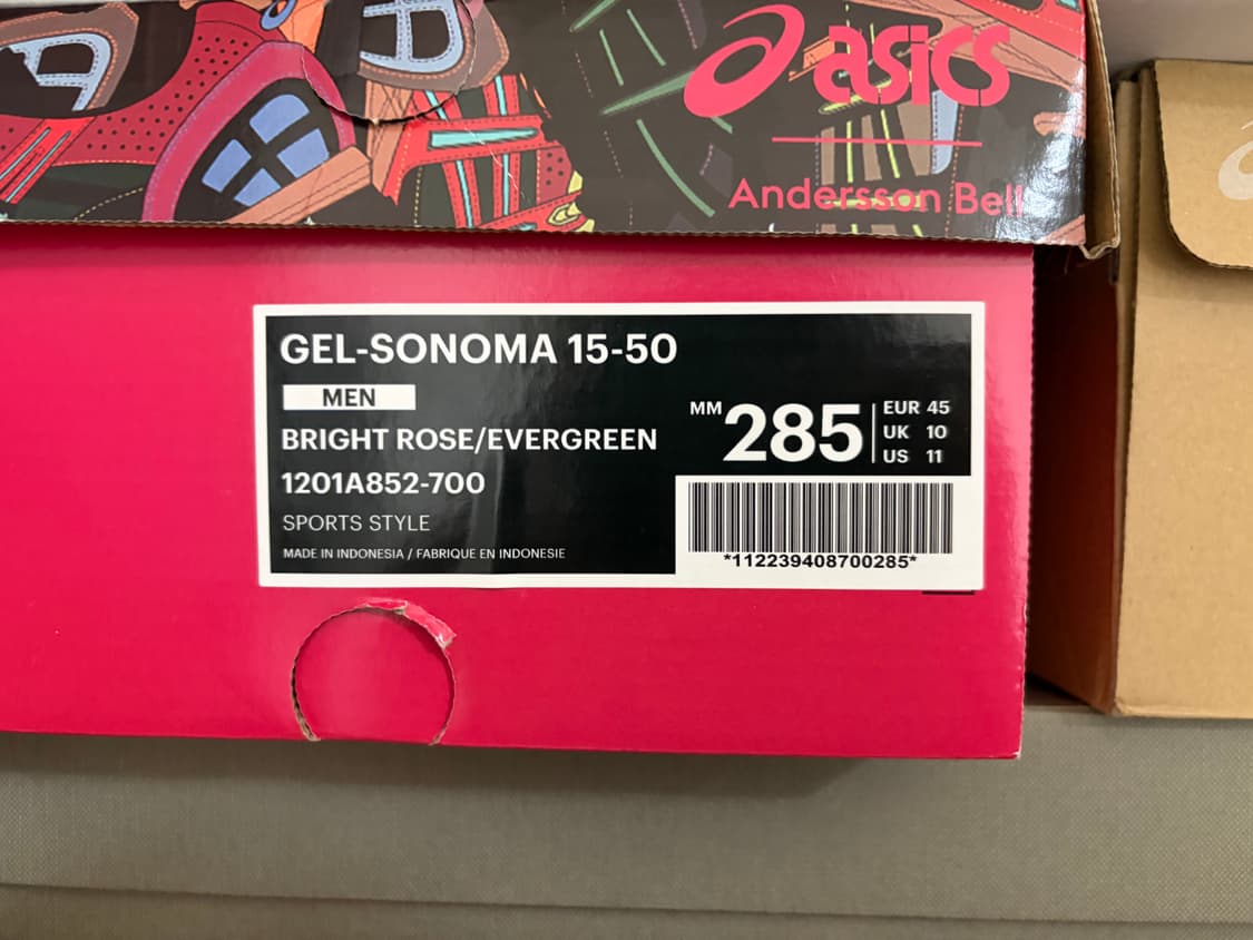 285) 아식스 x 앤더슨벨 젤 소노마 15-50 브라이트 로즈 에버그린 상품이미지6