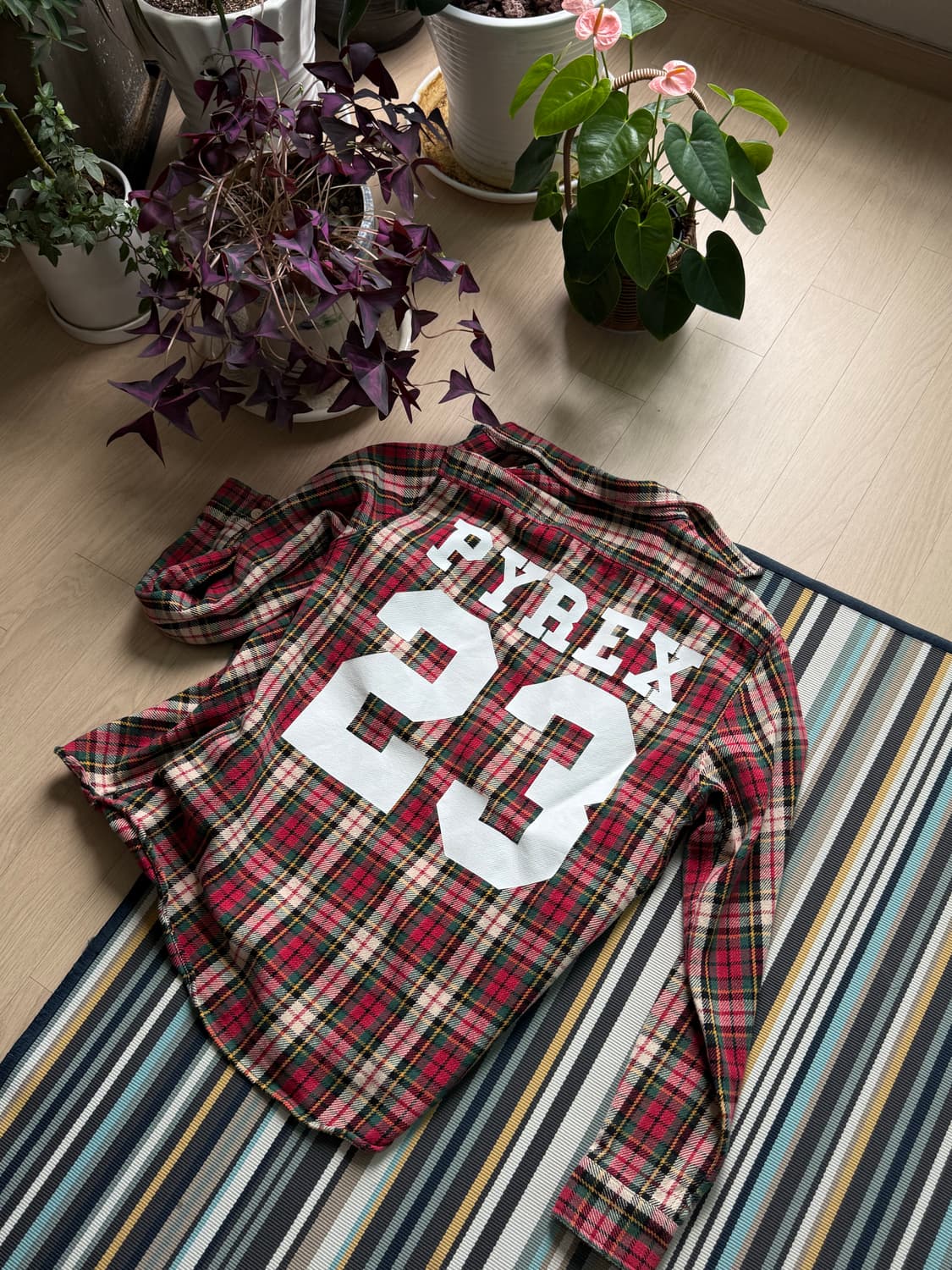 파이렉스 오프화이트 플란넬 셔츠 pyrex 상품이미지1